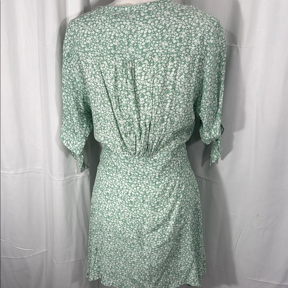 Faithfull The Brand Mariann Green Floral Button Mini Dress Size 6 (M) - Picture 7 of 10